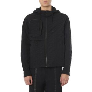 A-COLD-WALL Textured Zip-Up Hooded Jacket Men BLACK Outerwear